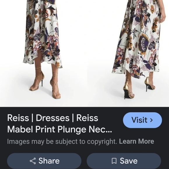 Reiss Mabel Floral Hankerchief Hem Asymmetrical Sundress Spaghetti Straps - 10 - Picture 3 of 11